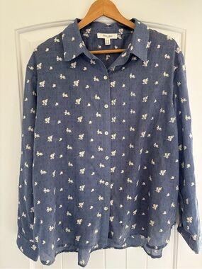 NWOT Haven + Blair BlueLightweight Button-Up | Plus Size 2XL